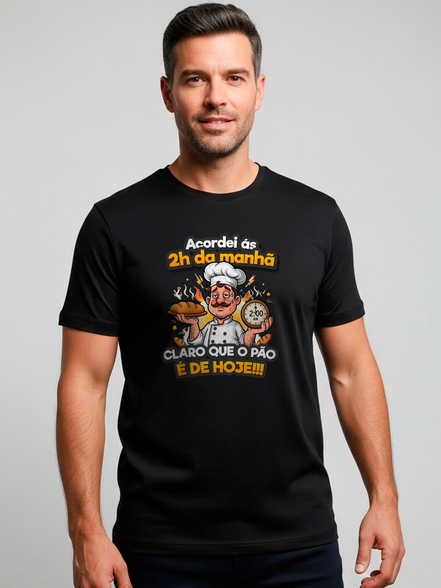Camiseta Preta Gola Redonda