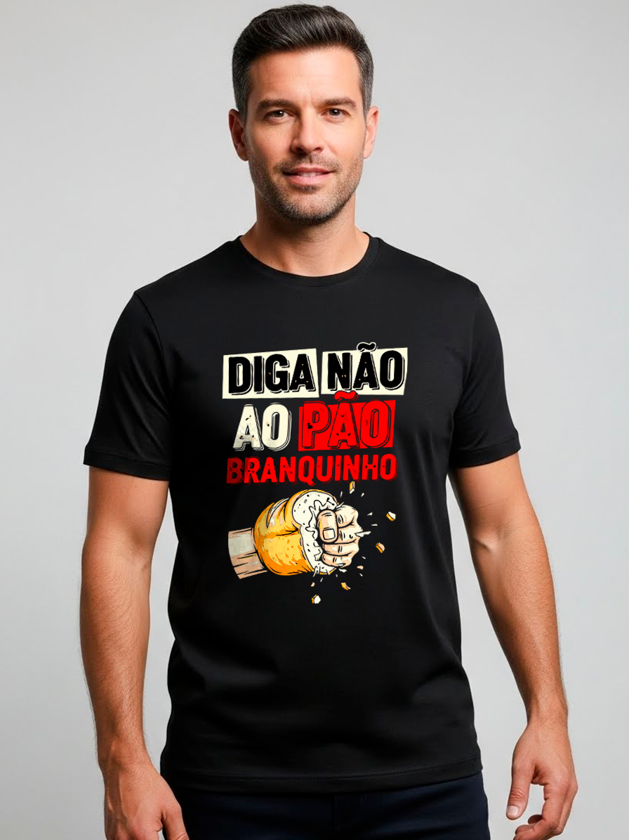 Camiseta Preta Gola Redonda