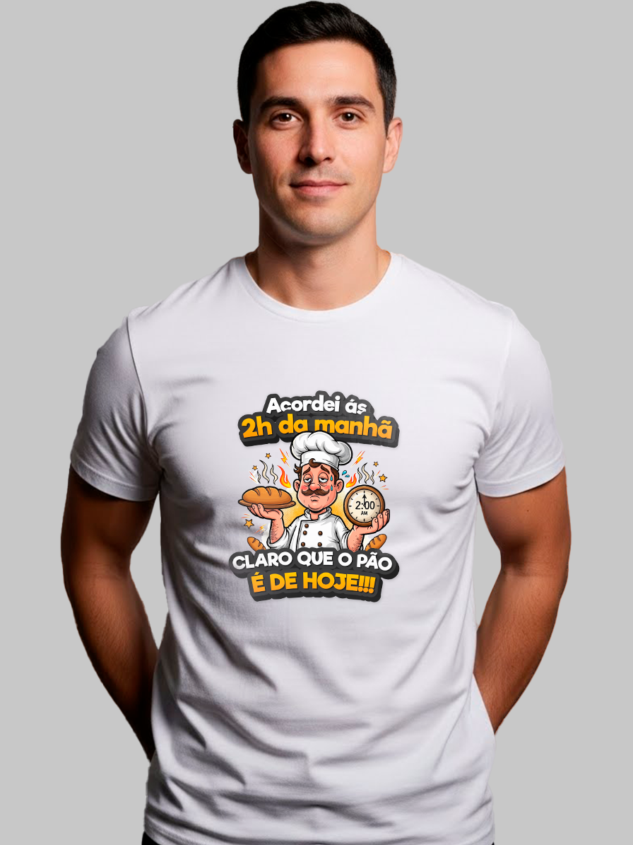 Camiseta Branca Gola Redonda