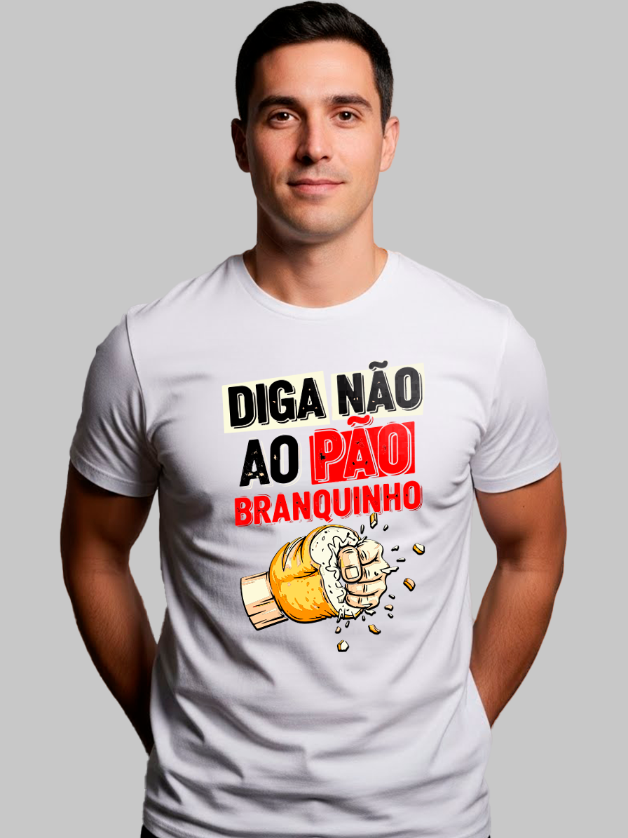 Camiseta Branca Gola Redonda