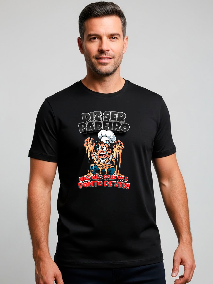 Camiseta Preta Gola Redonda